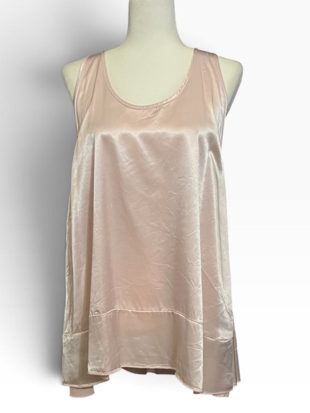 PJ Harlow Pink Tank Top Size M Natalie Supima Cotton Satin Y2K Fairy Cami